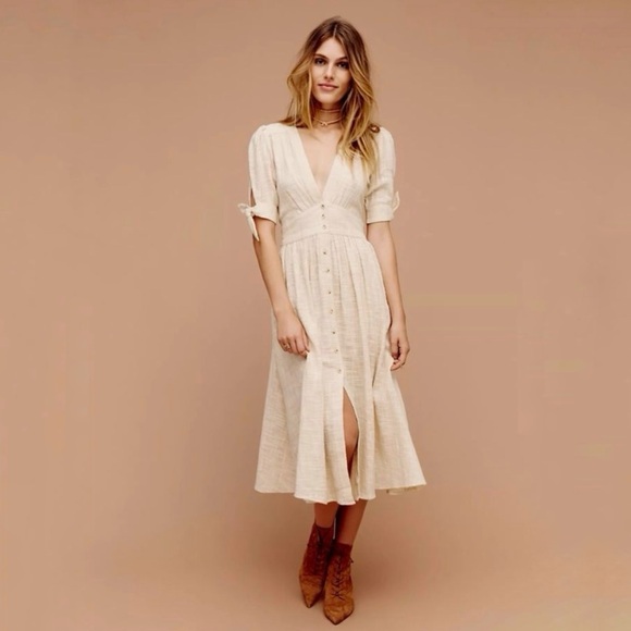 Free People Dresses & Skirts - Free People Cotton Love of My Life Midi Dress-Medium Blogger Fave Size Medium